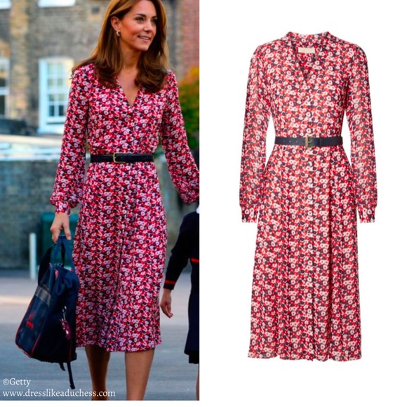 MICHAEL Michael Kors Dresses & Skirts - Michael Kors Belted Printed Midi Dress